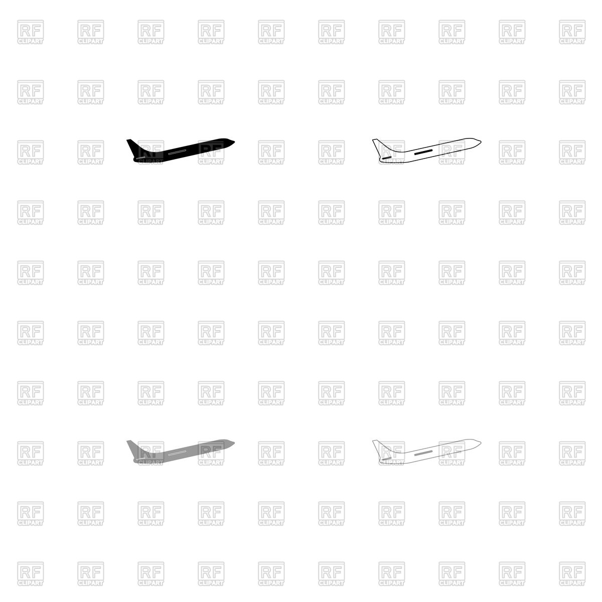 Airplane Outline Vector At Vectorified Collection Of Airplane