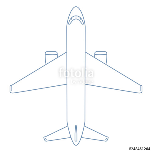 Airplane Outline Vector At Vectorified Collection Of Airplane