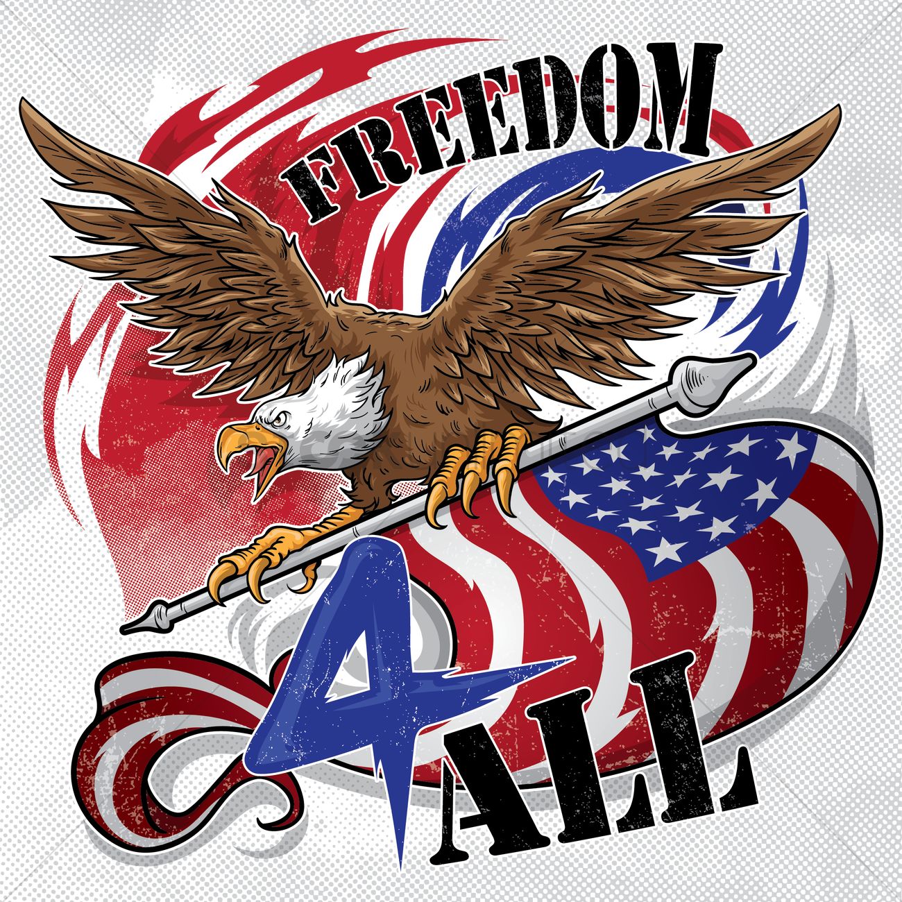 American Flag Eagle Vector At Vectorified Collection Of American