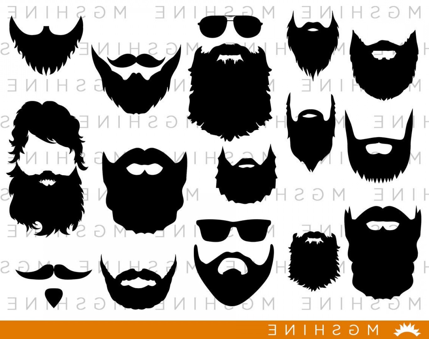 Beard Silhouette Vector At Vectorified Collection Of Beard