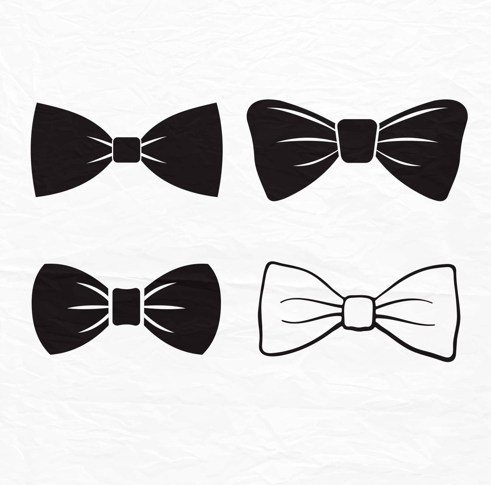 Bow Tie Silhouette Vector At Vectorified Collection Of Bow Tie