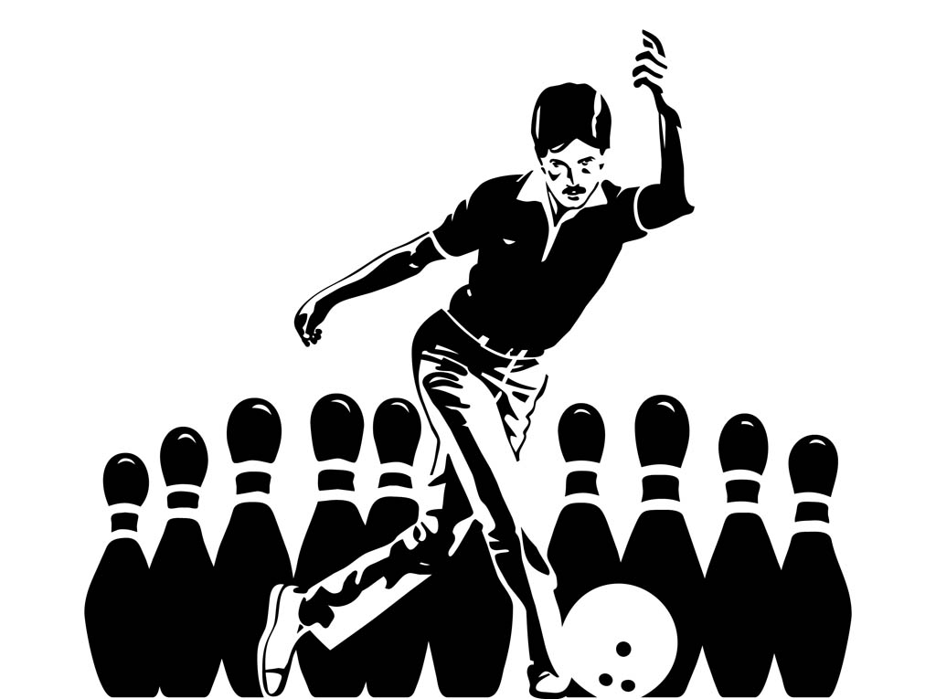 Bowling Silhouette Vector At Vectorified Collection Of Bowling