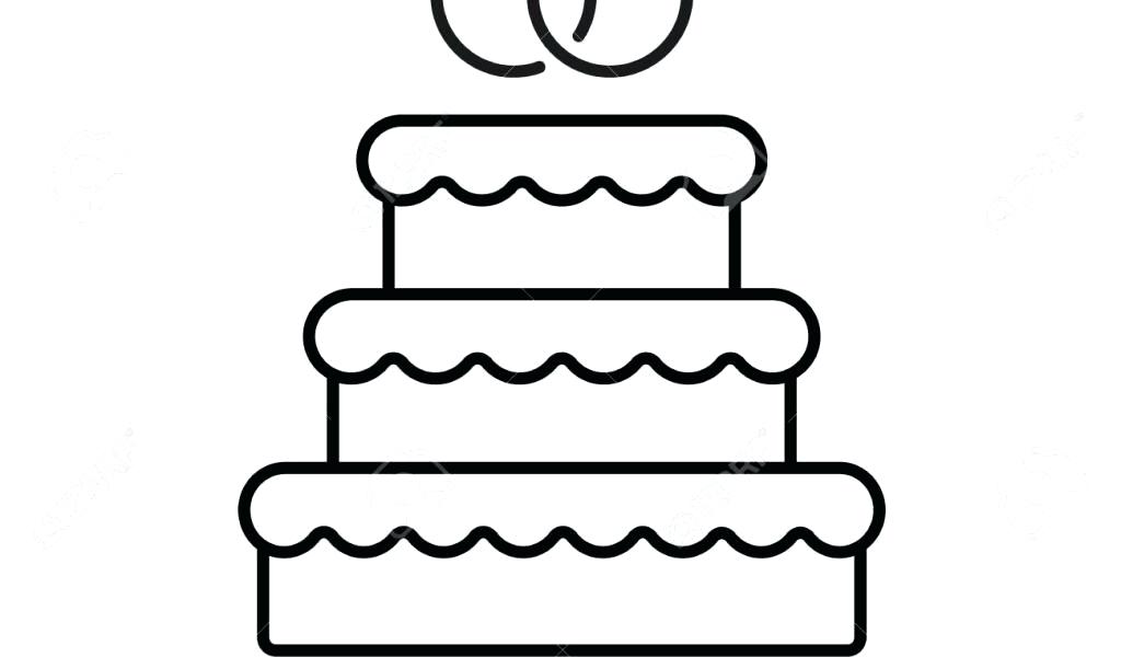 Cake Outline Vector At Vectorified Collection Of Cake Outline