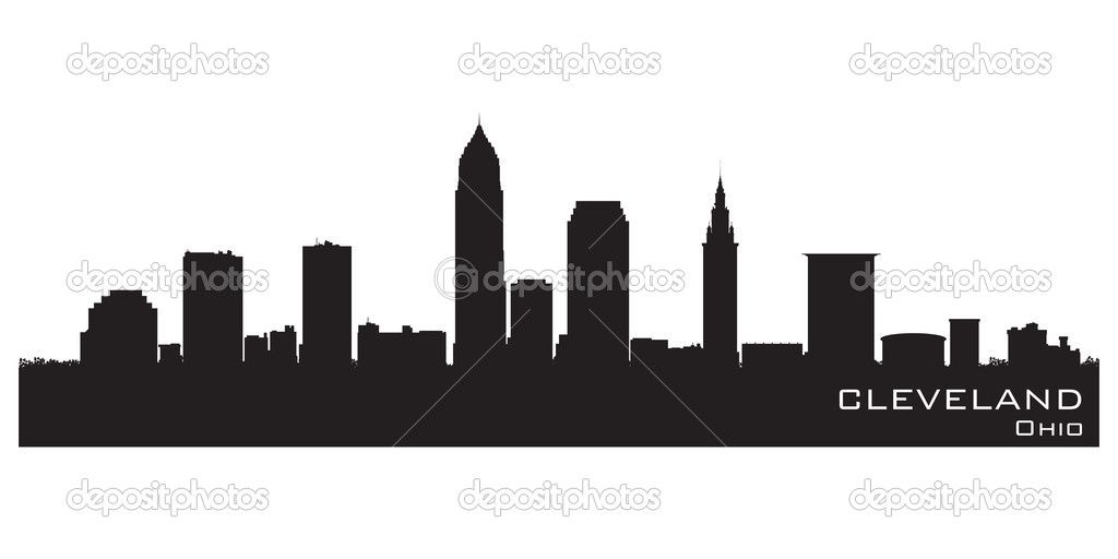 Cleveland Skyline Silhouette Vector At Vectorified Collection Of