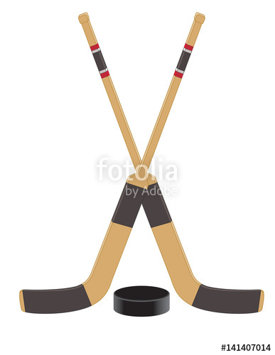 Crossed Hockey Sticks Vector At Vectorified Collection Of Crossed