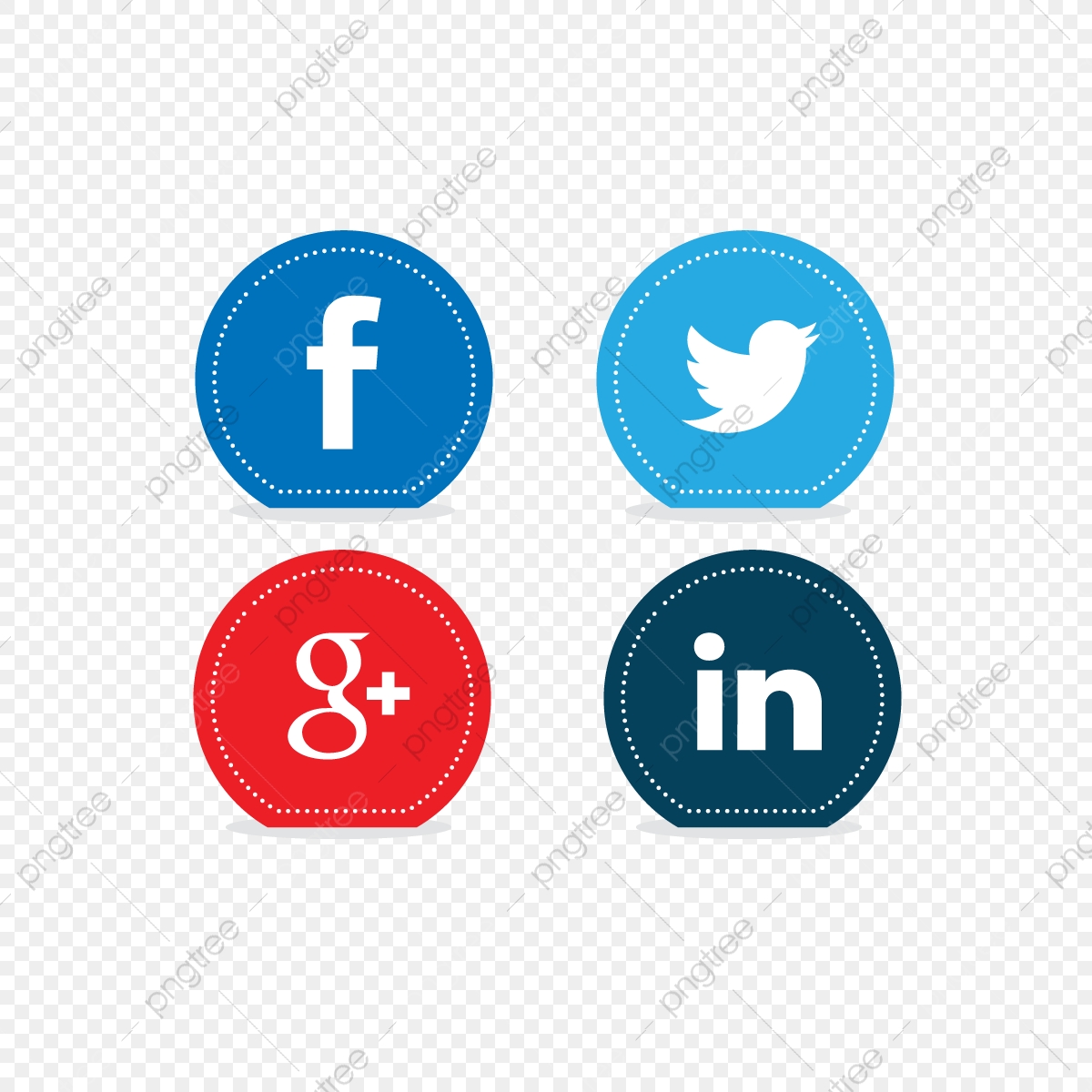 Facebook And Twitter Icons Vector At Vectorified Collection Of