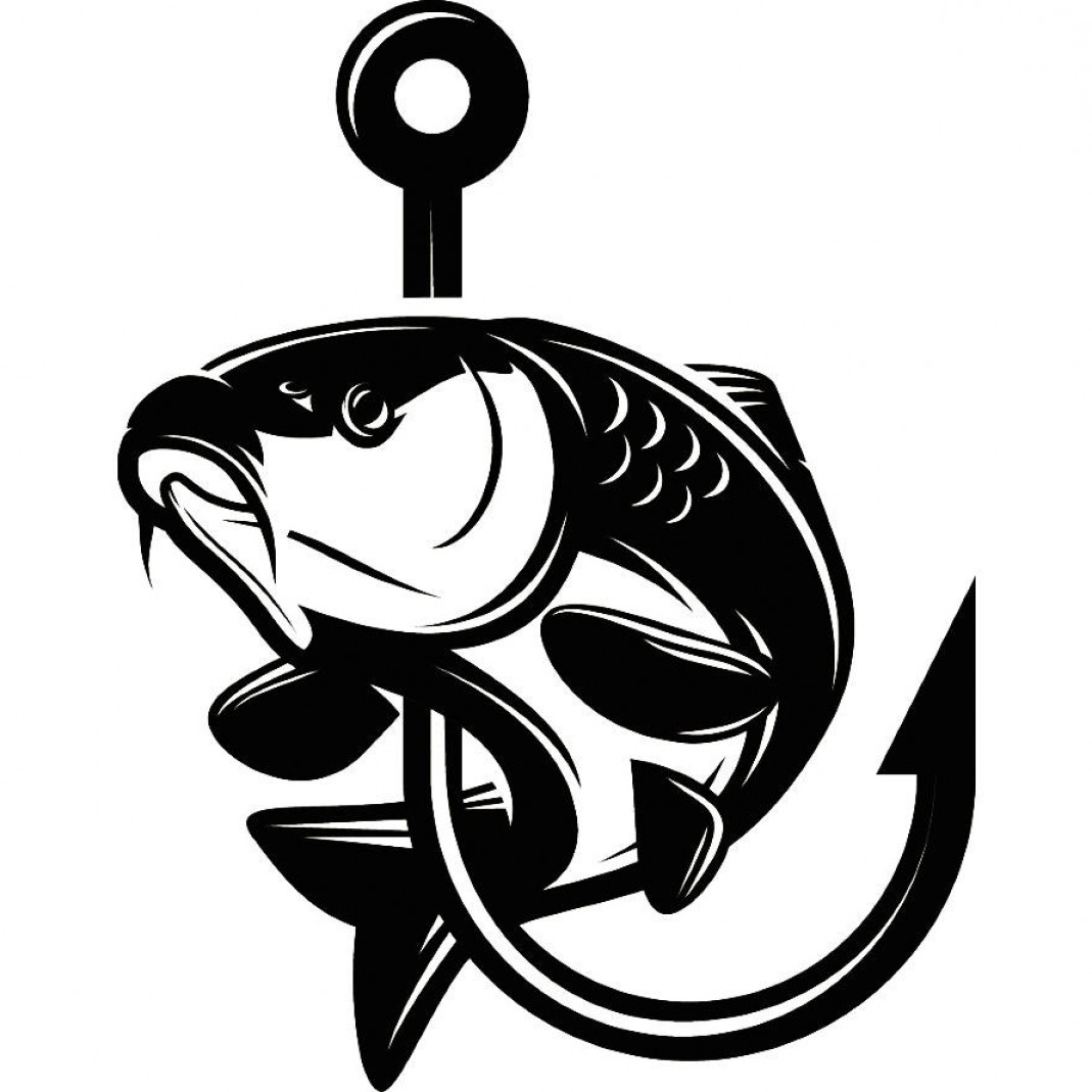 Free SVG Carp Fishing Logo Vector 18525 Popular SVG File