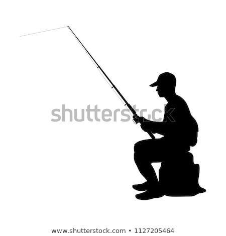 Fisherman Silhouette Vector At Vectorified Collection Of