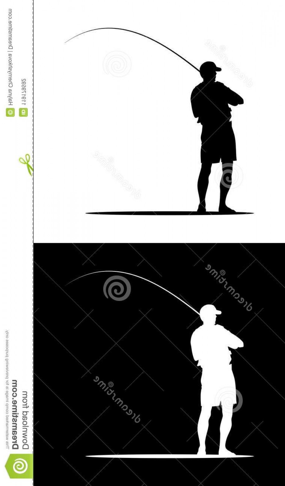 Fisherman Silhouette Vector At Vectorified Collection Of