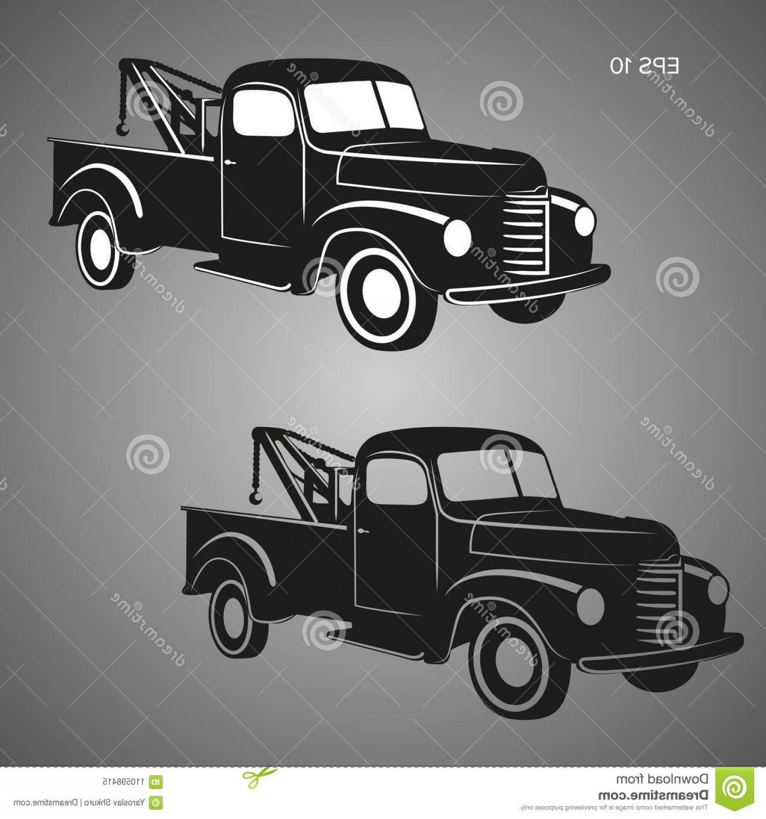 Flatbed Tow Truck Vector At Vectorified Collection Of Flatbed Tow