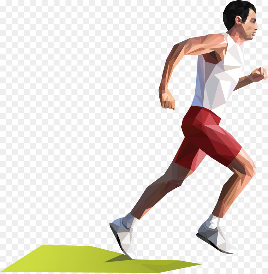 Geometric Running Man Vector At Vectorified Collection Of