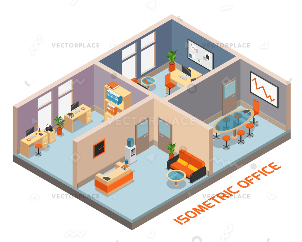 Isometric Room Vector At Vectorified Collection Of Isometric Room