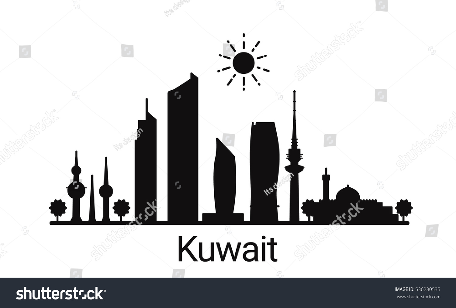 Kuwait Skyline Vector At Vectorified Collection Of Kuwait Skyline