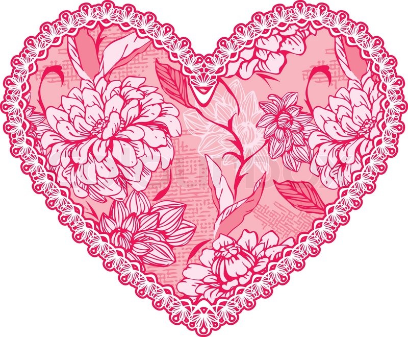 Lace Heart Vector At Vectorified Collection Of Lace Heart Vector