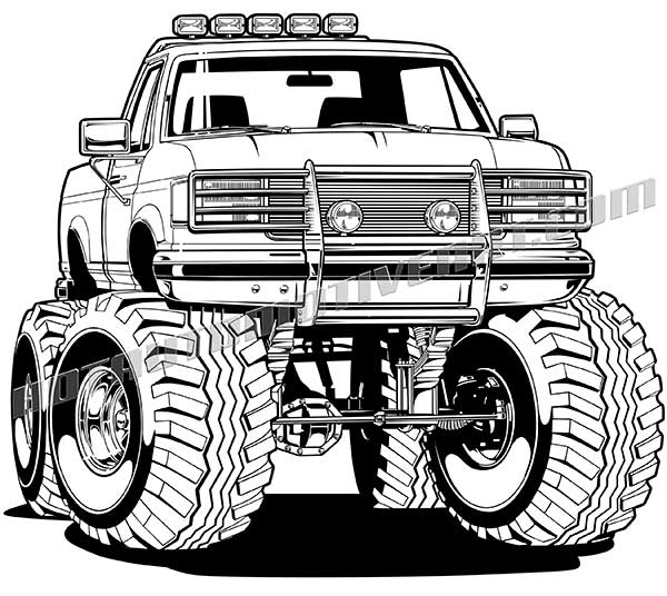 Lifted Truck Vector At Vectorified Collection Of Lifted Truck