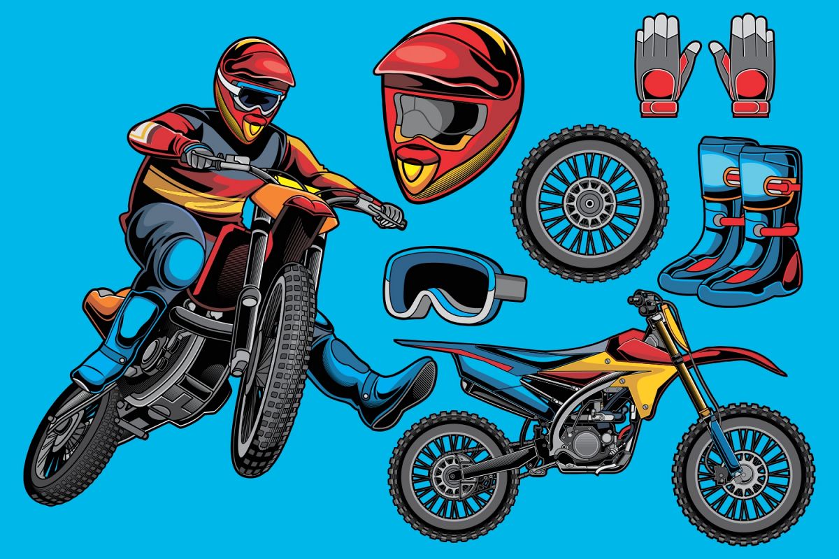 Motocross Vector At Vectorified Collection Of Motocross Vector