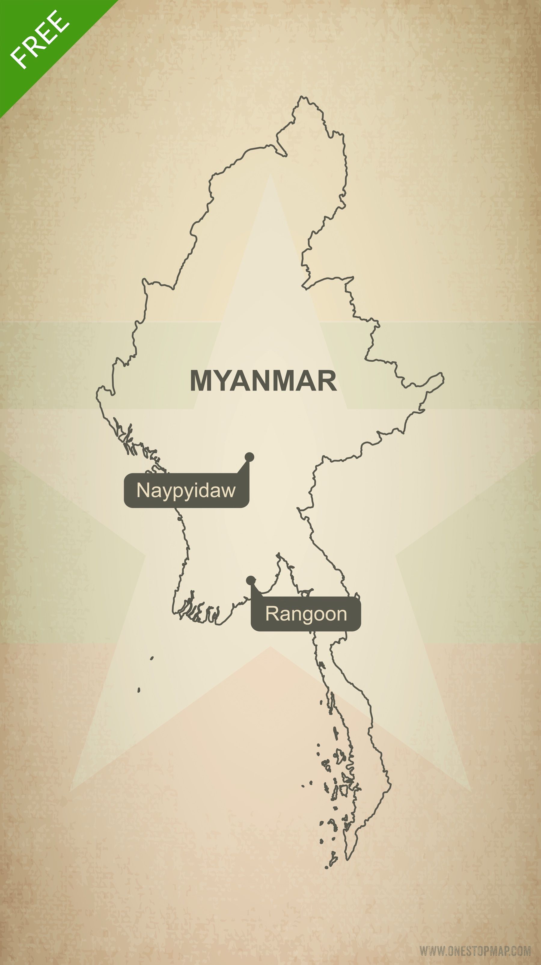 Myanmar Map Vector At Vectorified Collection Of Myanmar Map