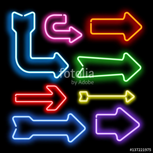 Neon Arrow Vector At Vectorified Collection Of Neon Arrow Vector