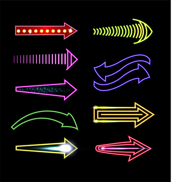 Neon Arrow Vector At Vectorified Collection Of Neon Arrow Vector