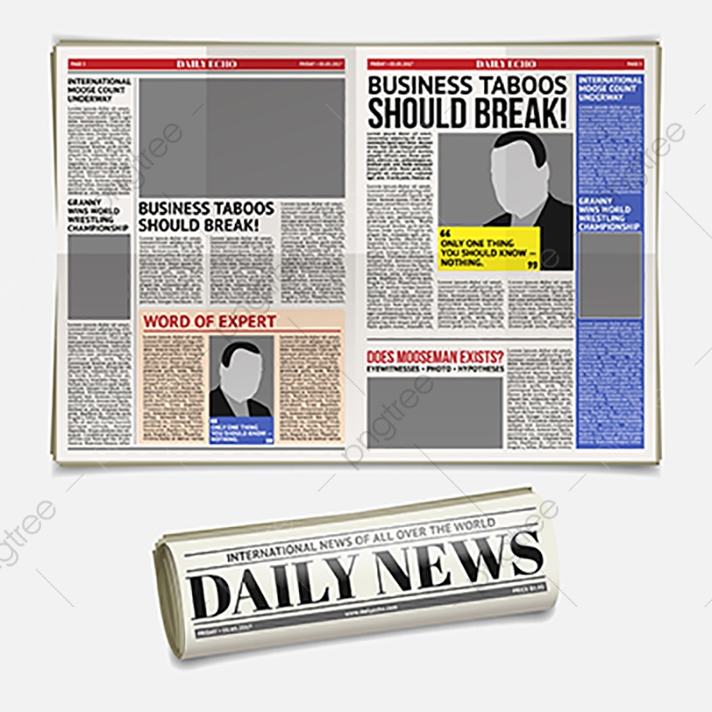 Newspaper Template Vector At Vectorified Collection Of Newspaper