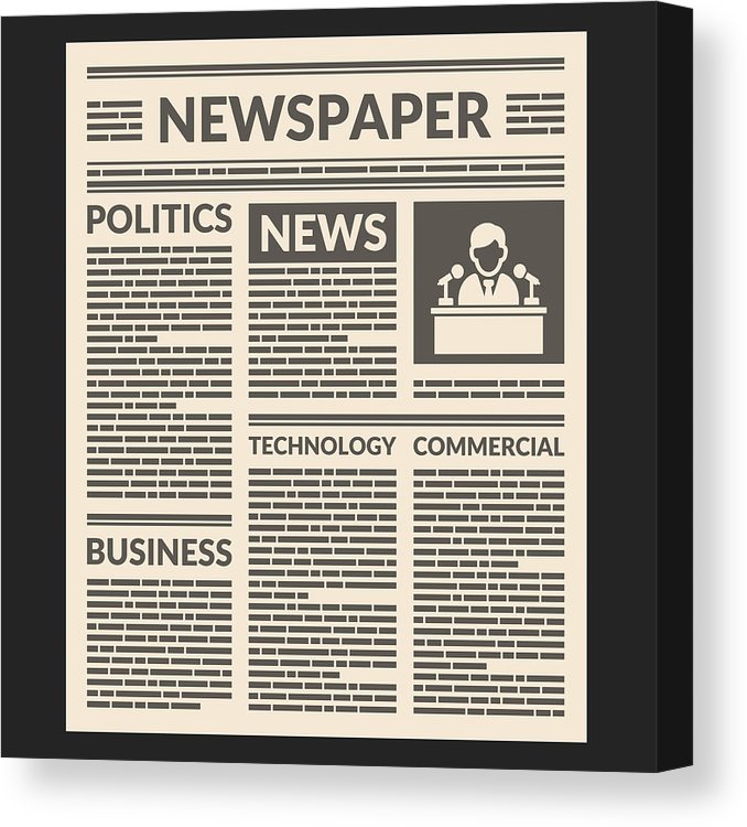 Newspaper Template Vector At Vectorified Collection Of Newspaper