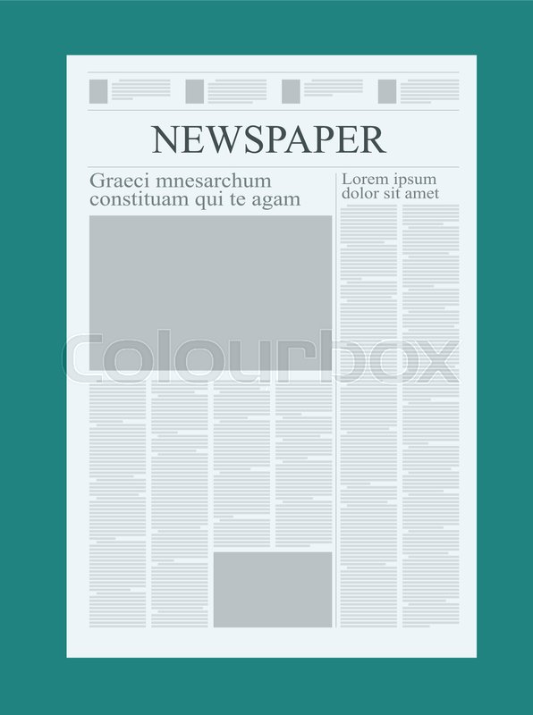 Newspaper Template Vector At Vectorified Collection Of Newspaper