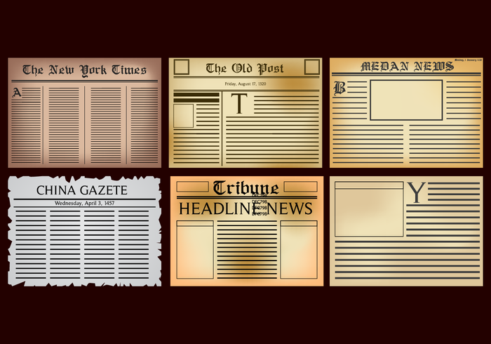 Old Newspaper Vector At Vectorified Collection Of Old Newspaper