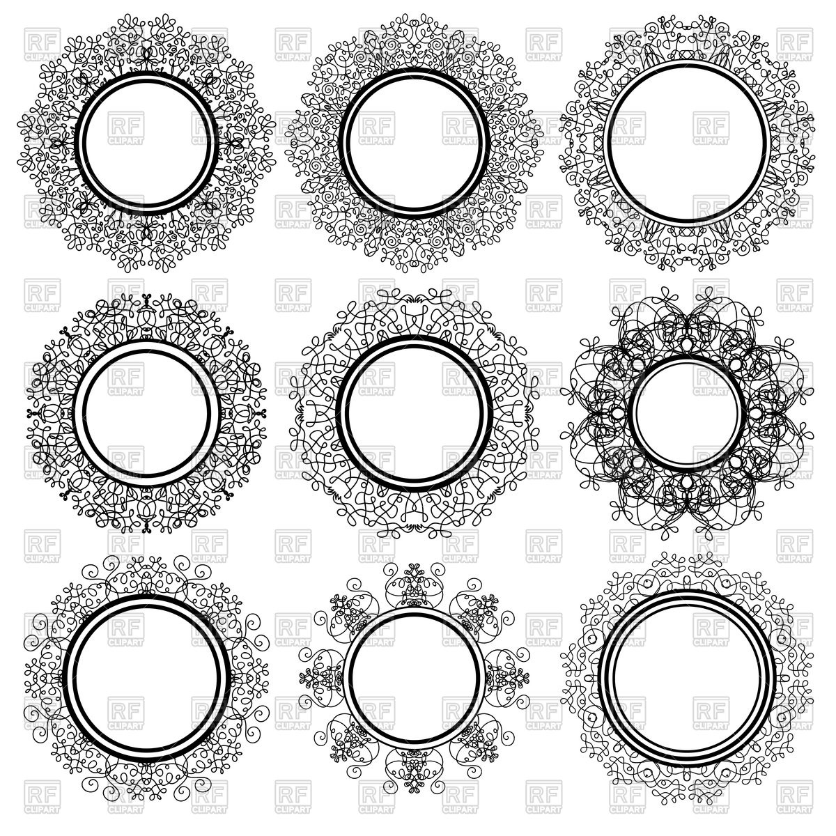 Ornament Circle Vector At Vectorified Collection Of Ornament