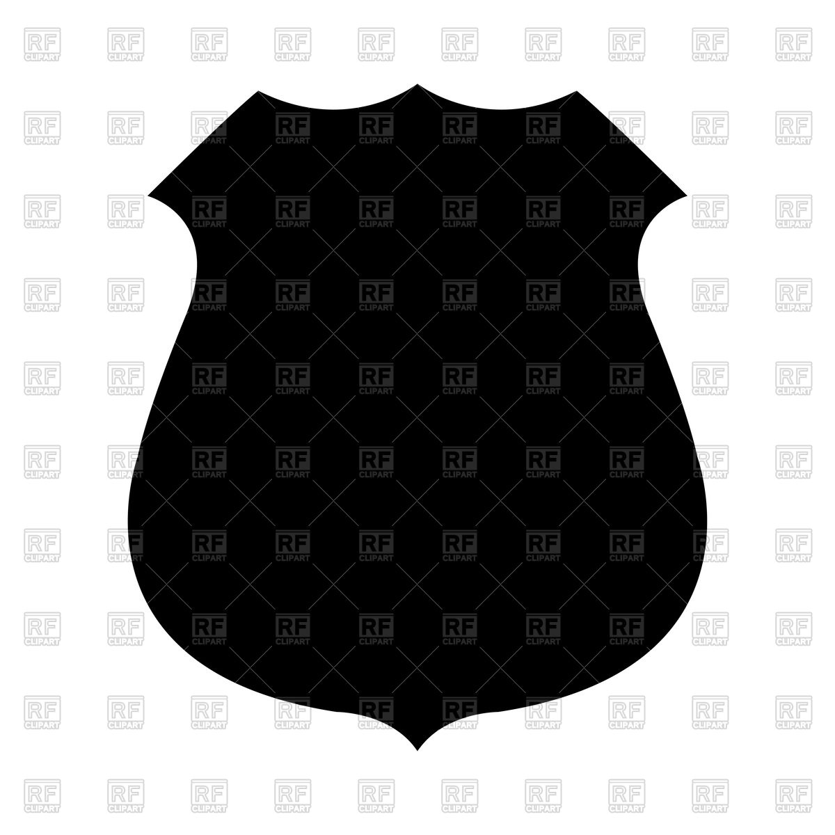 Police Badge Silhouette Svg