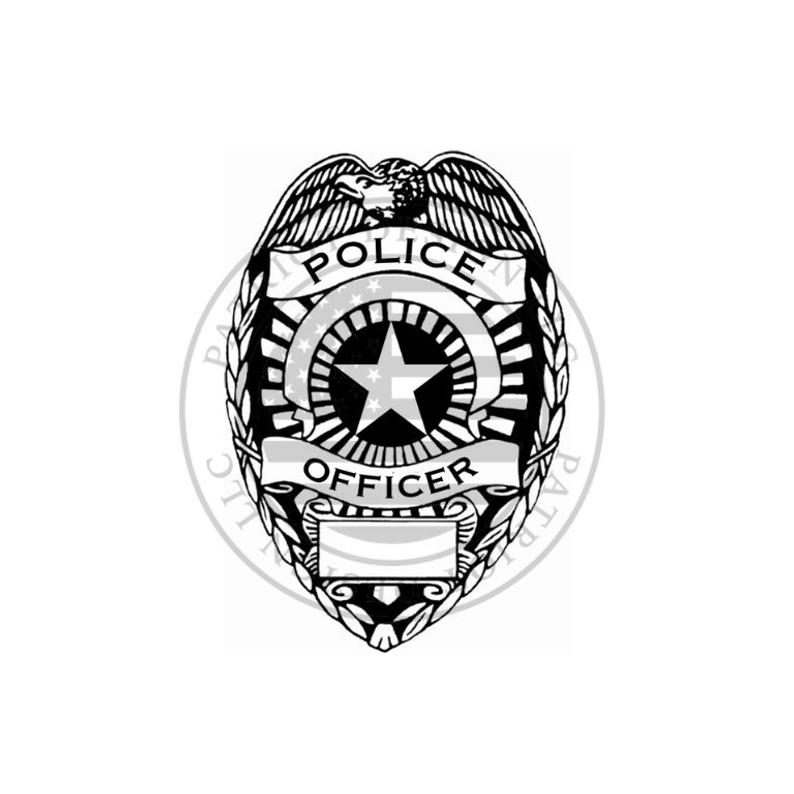 Police Badge Silhouette Svg