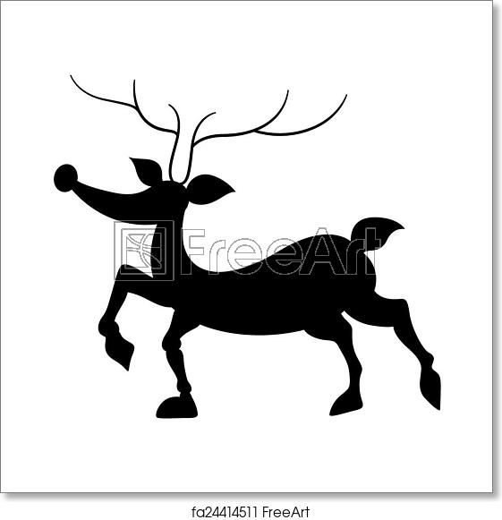 Reindeer Silhouette Vector At Vectorified Collection Of Reindeer