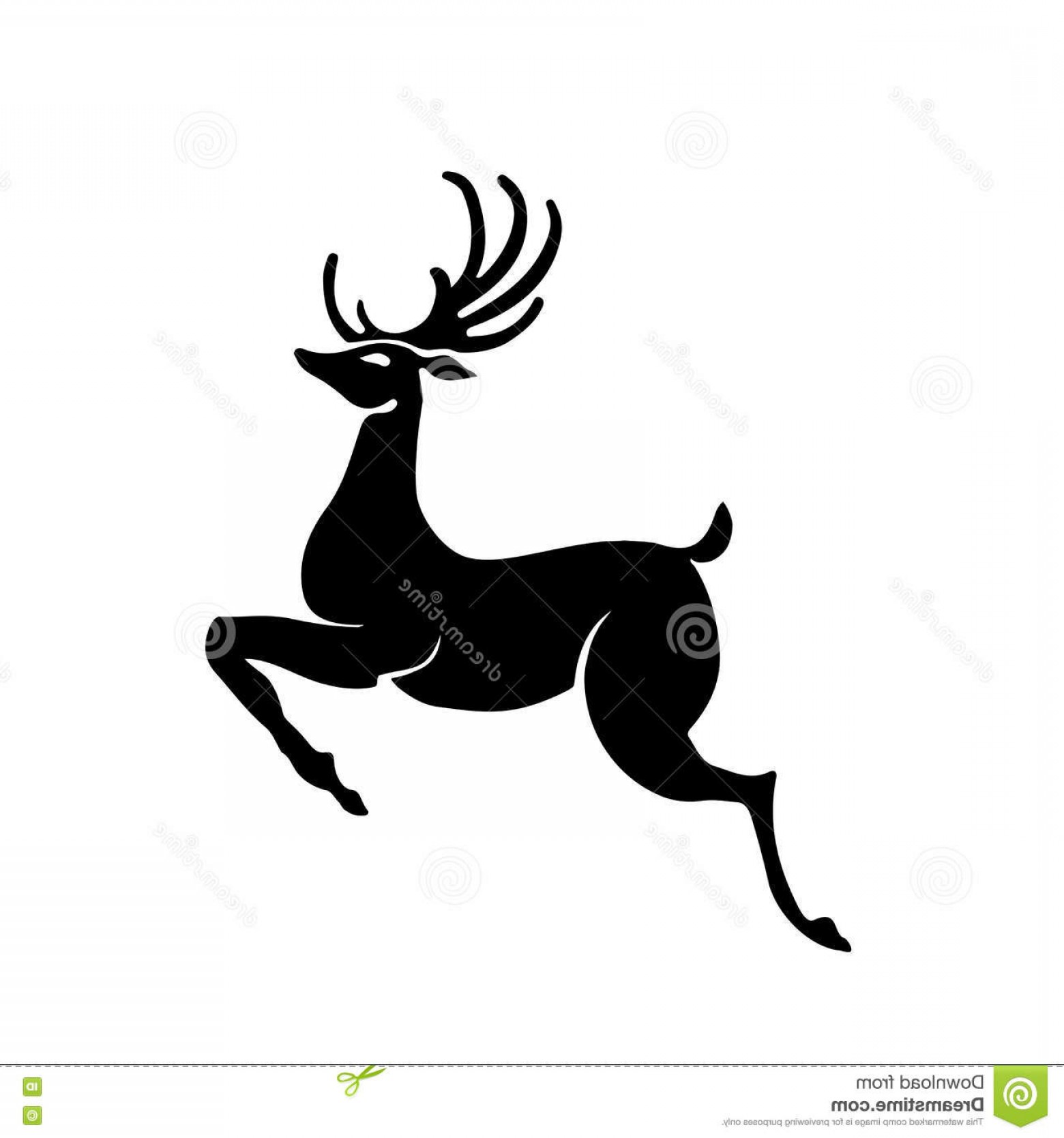 Reindeer Silhouette Vector At Vectorified Collection Of Reindeer