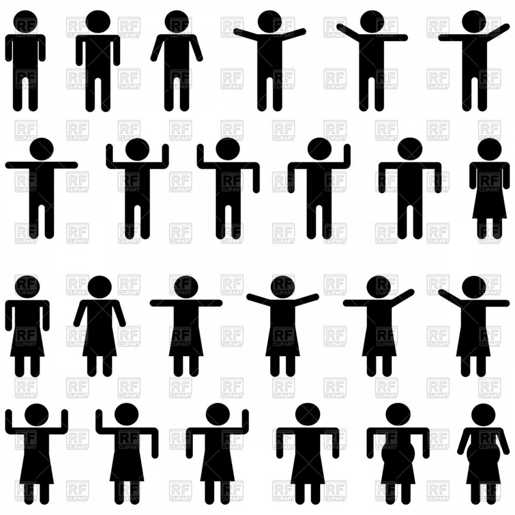 Stick People Vector At Vectorified Collection Of Stick People