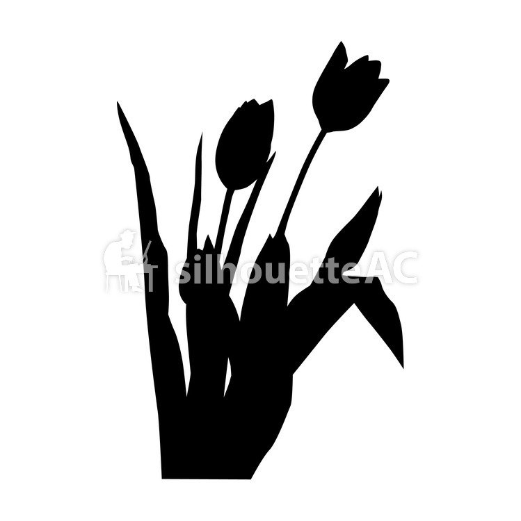 Tulip Silhouette Vector At Vectorified Collection Of Tulip