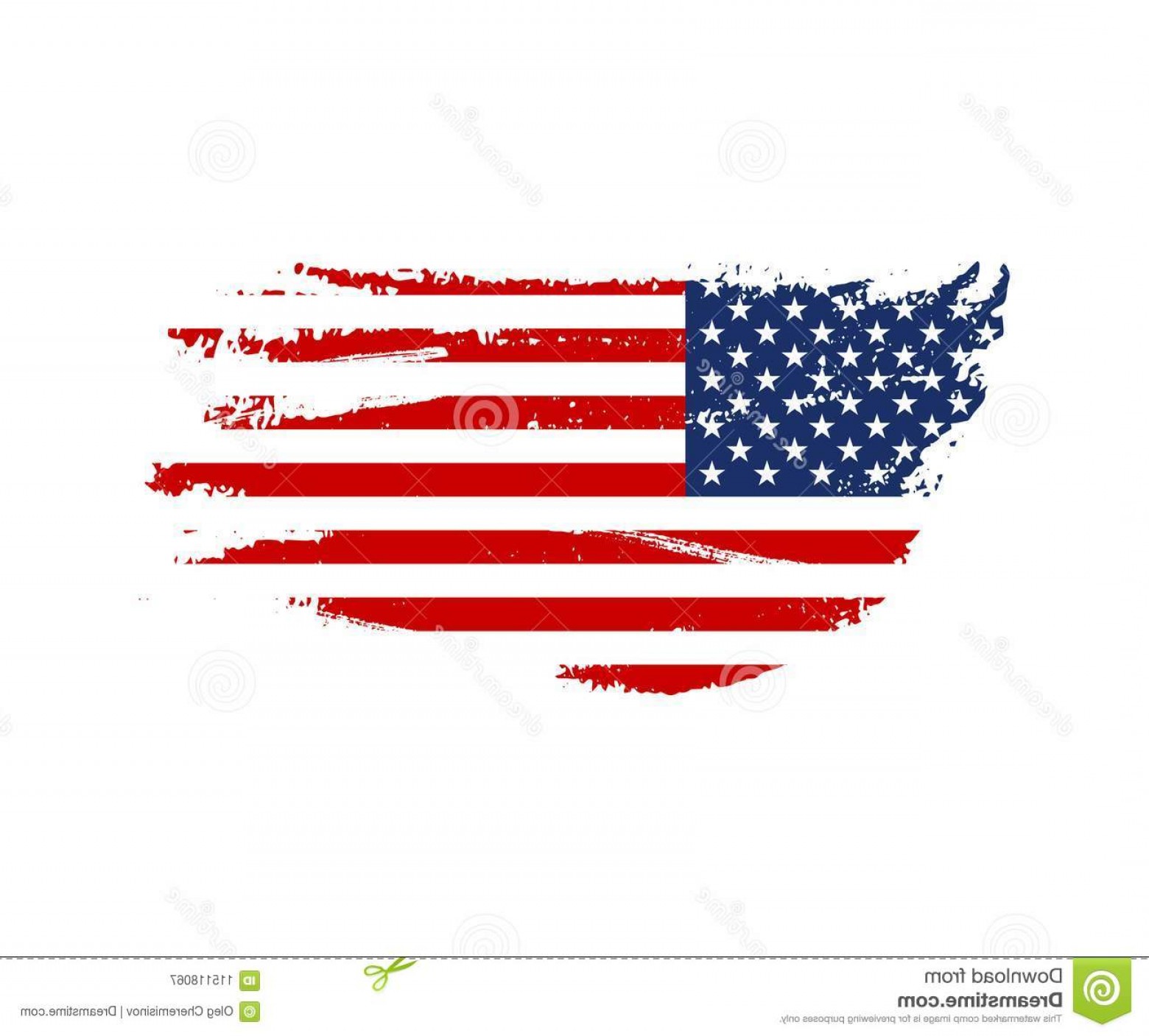 Vector Distressed American Flag At Vectorified Collection Of