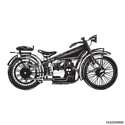 Vintage Motorcycle Vector At Vectorified Collection Of Vintage