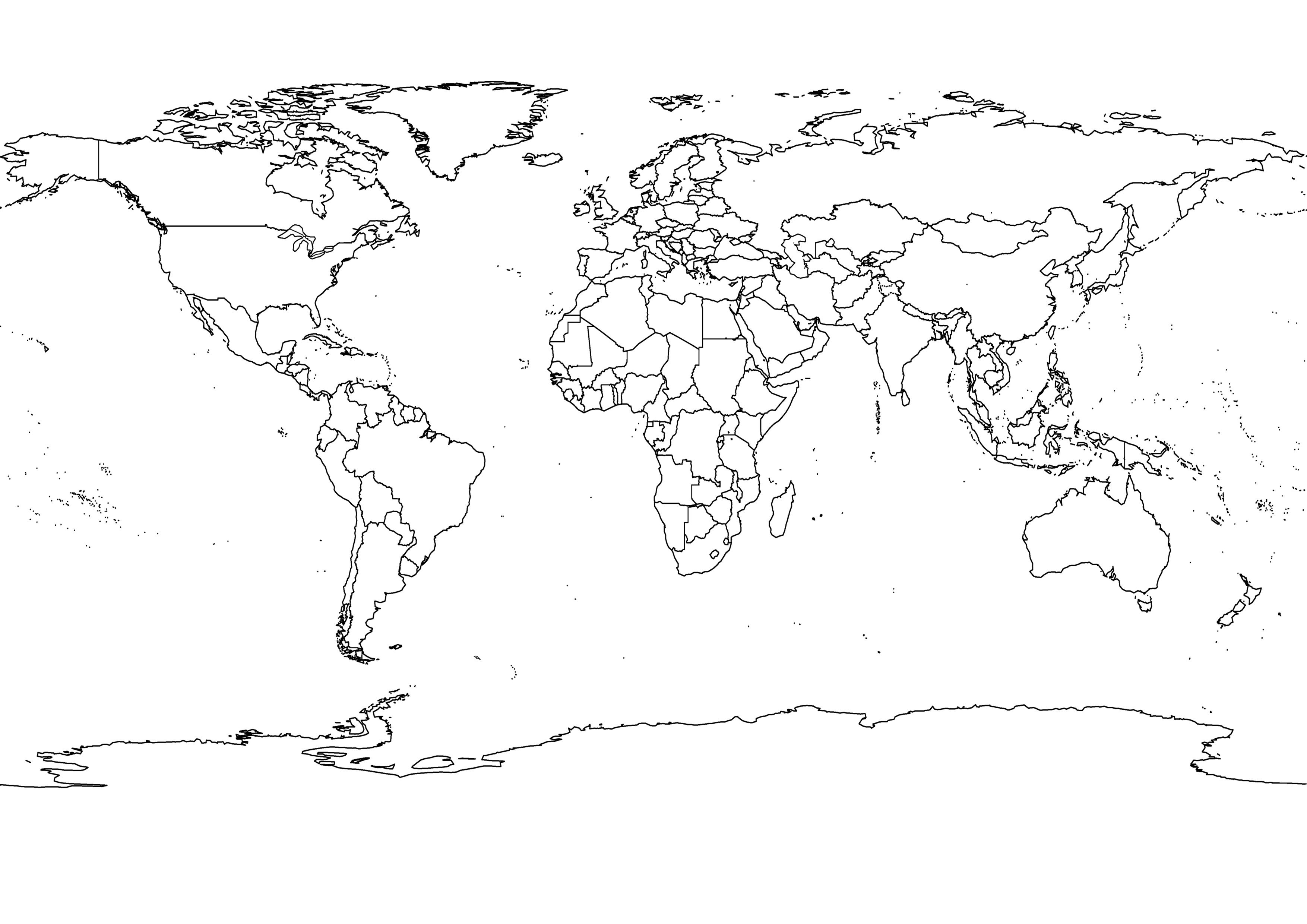 World Map Outline High Resolution Vector At Vectorified