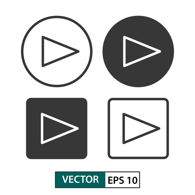 Play Button Icon White At Vectorified Collection Of Play Button