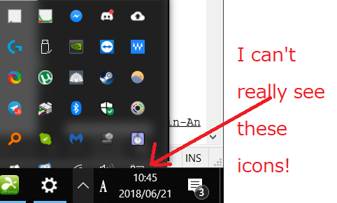 Show Or Hide Icons In Taskbar Or System Tray In Windows Mobile Legends