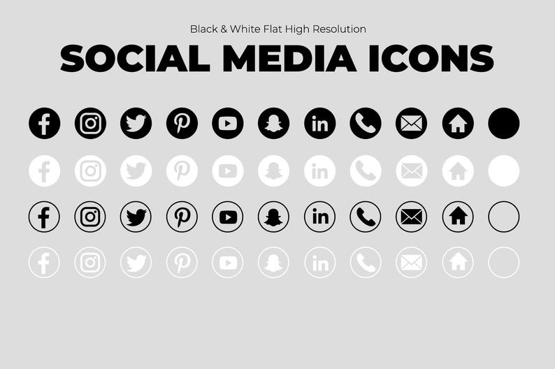 White Social Media Icon Transparent Background At Vectorified