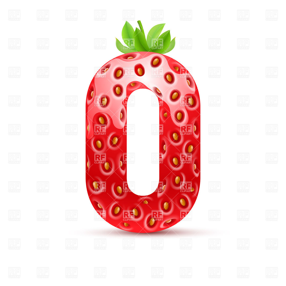 1200x1200 Strawberry Style Font, Number Vector Image Of Signs, Symbols