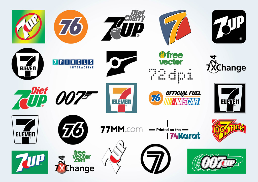 1024x723 Seven Logos Vector Art Graphics
