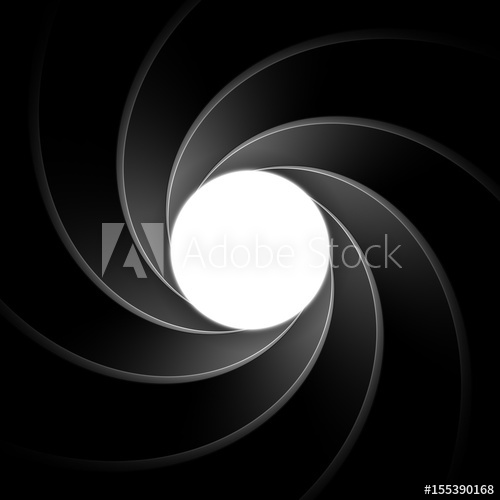 500x500 Inside Gun Barrel Template Classical James Bond, Agent Theme