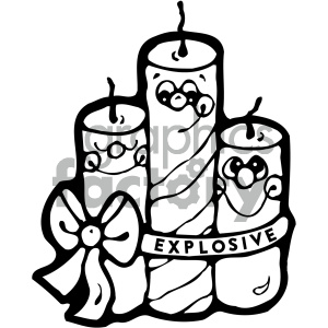 300x300 Vector Art Patriotic Fireworks Bw Clipart Royalty Free Gif