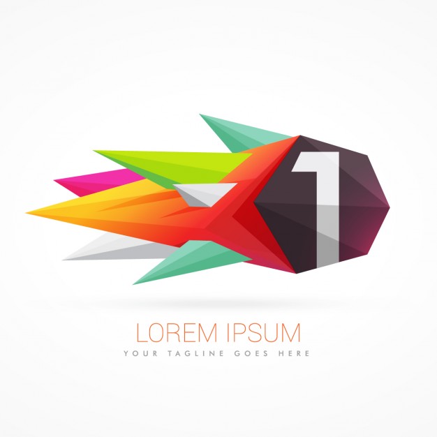 626x626 Colorful Abstract Logo With Number Vector Free Download