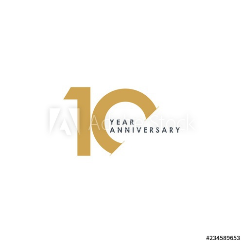500x500 Year Anniversary Vector Template Design Illustration