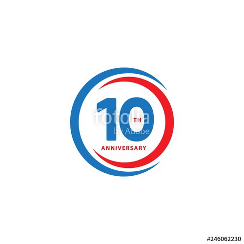 500x500 Year Anniversary Vector Template Design Illustration Stock