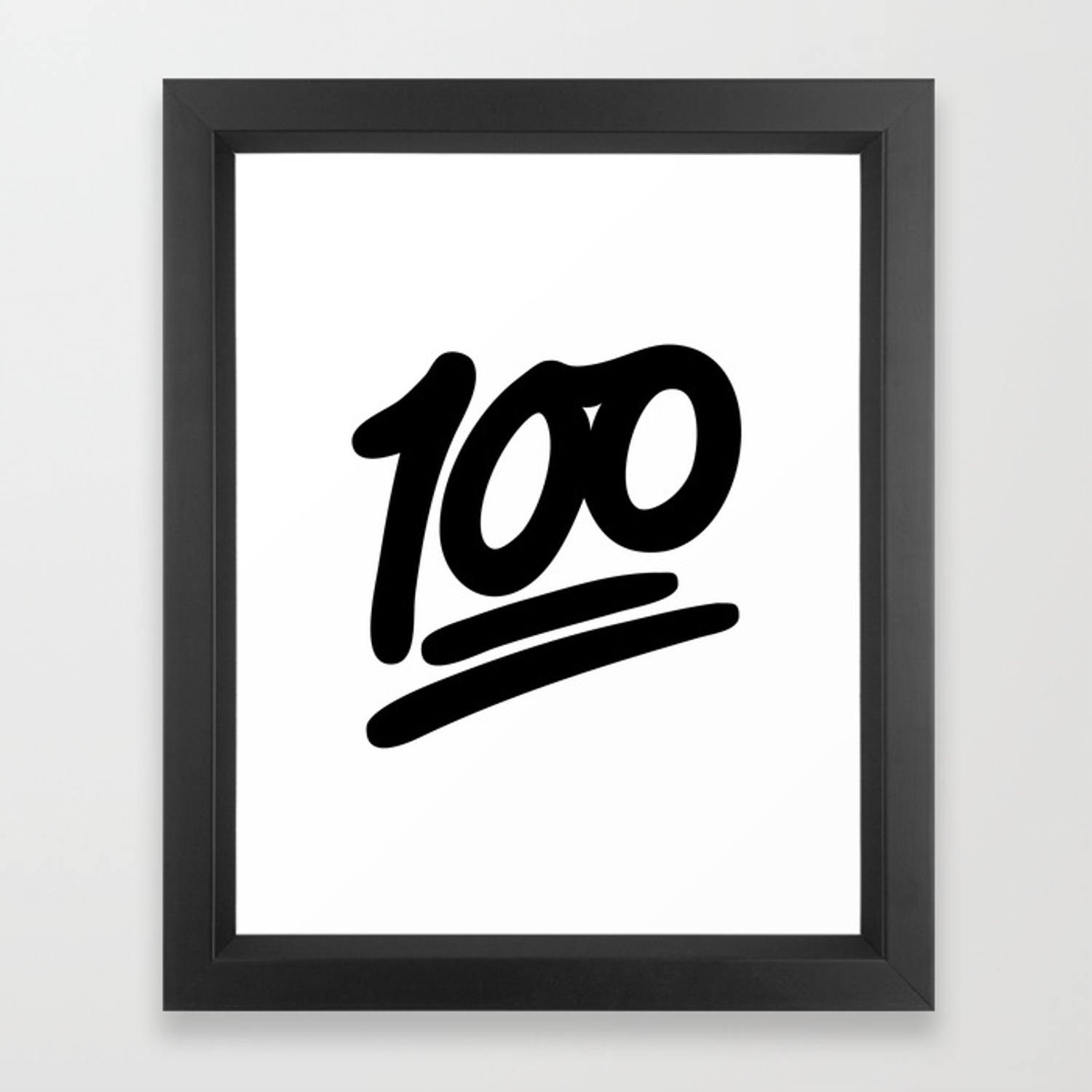 Emoji Black Framed Art Print 1500x1500 Emoji Black Framed Art Print