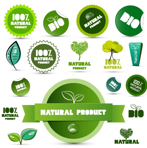 471x476 Creative Natural Product Stickers And Labels Vector Free Download