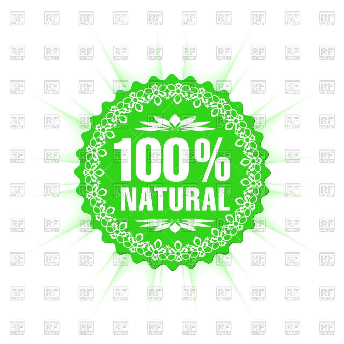 1200x1200 Natural Guarantee Label Vector Image Of Design Elements